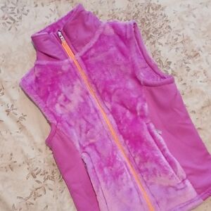 Champion Kids Pink & Orange Fleece Vest Size XS 4/5